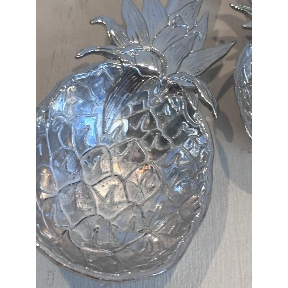 Ganz Silver Pineapple Measuring Spoons Set of 4 Aluminum Tropical Coastal
